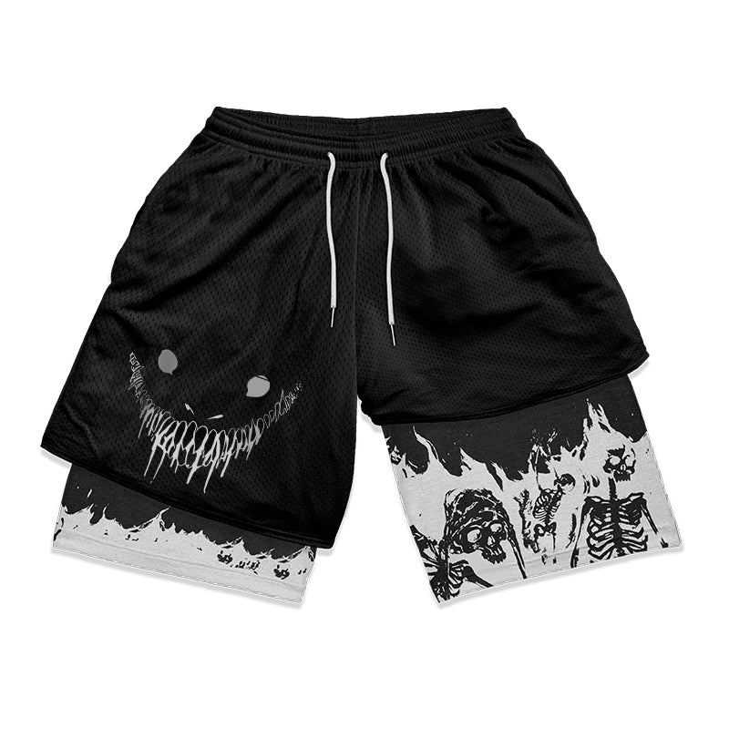 Anime Berserk 2 in 1 Gym Shorts - Pulse Gym Wear