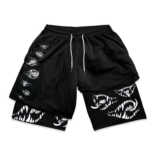 Anime Berserk 2 in 1 Gym Shorts - Pulse Gym Wear