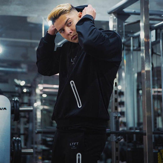 NYHET Gympower LYFT Hoodie med sidfickor och zip - Pulse Gym Wear