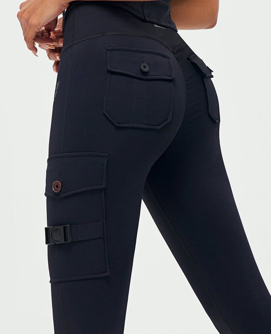 Cargo Fitness Leggings - Black - Pulse Gym Wear