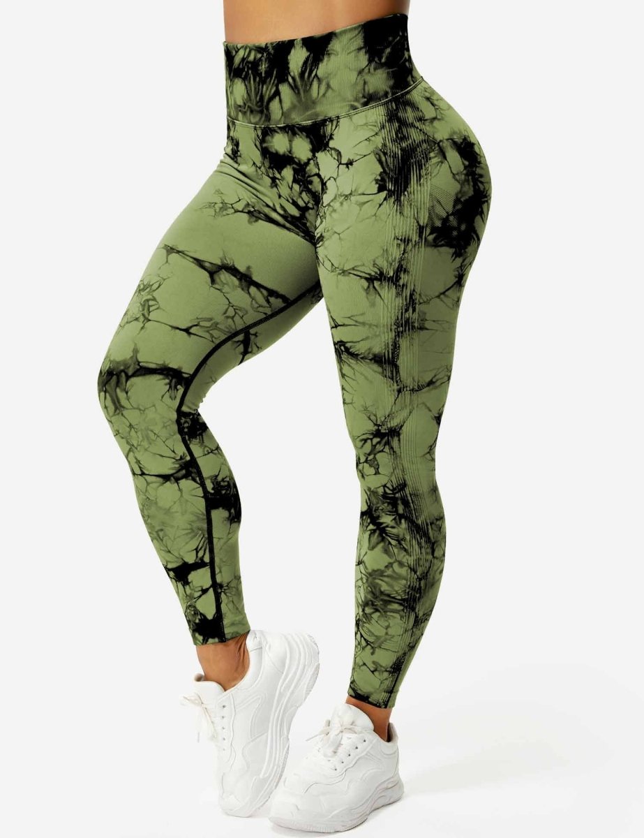 Pulse - Colorful Leggings - Green - Pulse Gym Wear