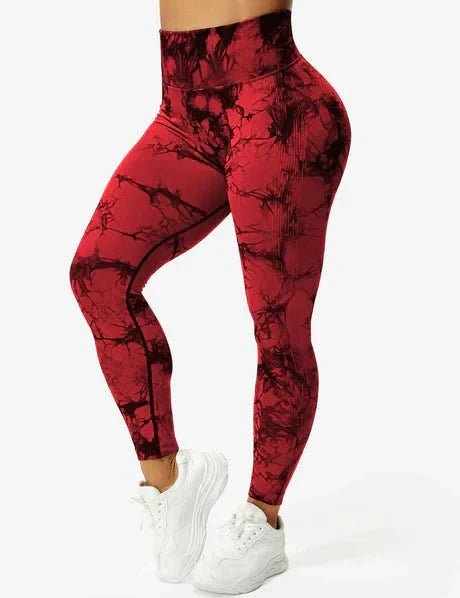 Pulse - Colorful Leggings - Red - Pulse Gym Wear