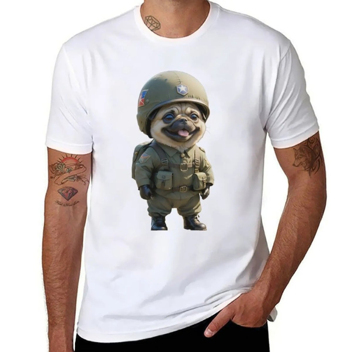 The Soldier Pug T-shirt - Pulse Gym Wear