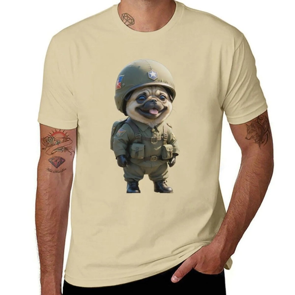 The Soldier Pug T-shirt - Pulse Gym Wear