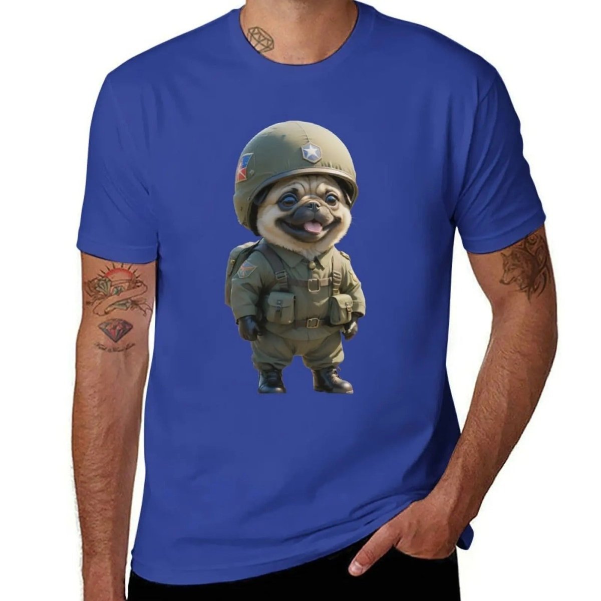 The Soldier Pug T-shirt - Pulse Gym Wear