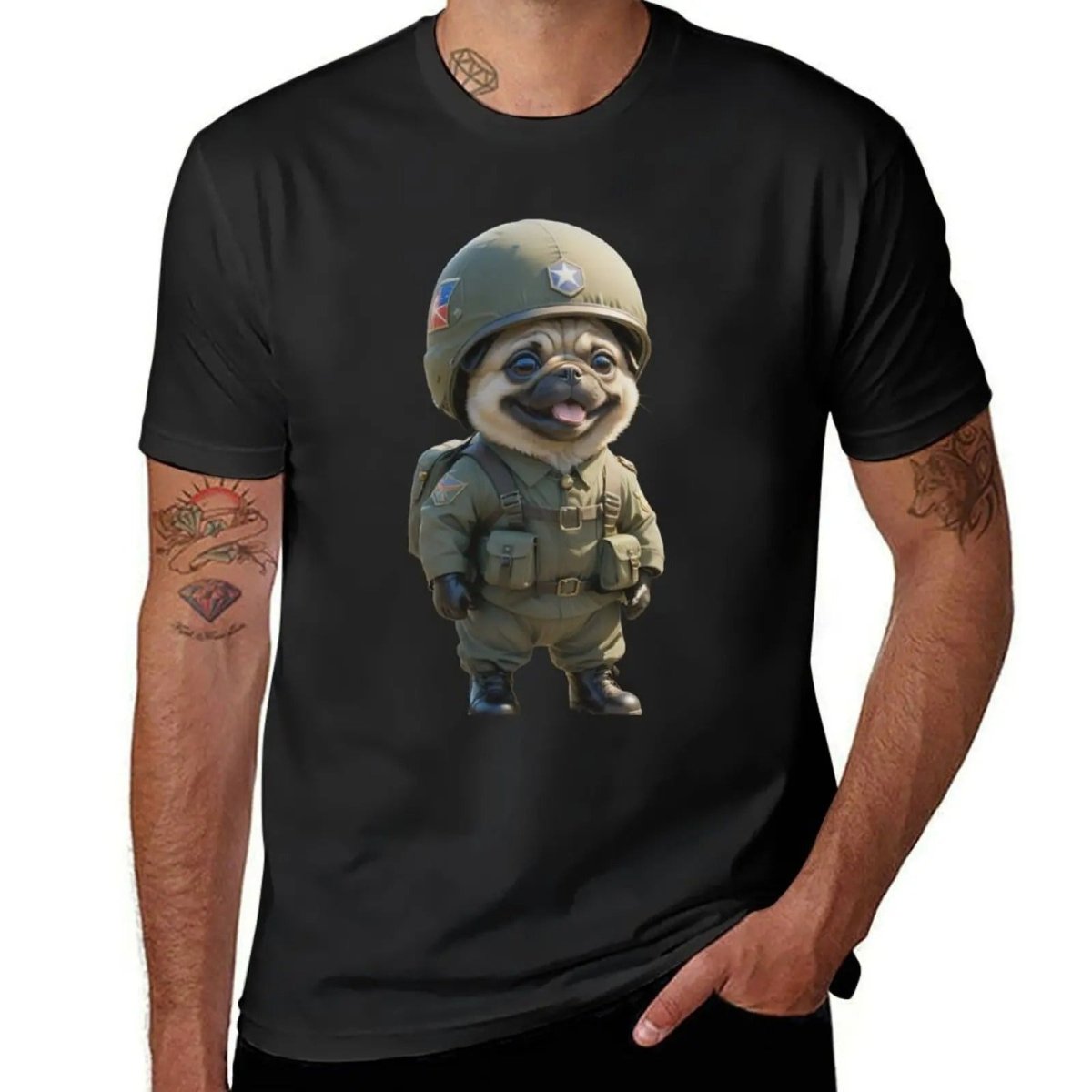 The Soldier Pug T-shirt - Pulse Gym Wear