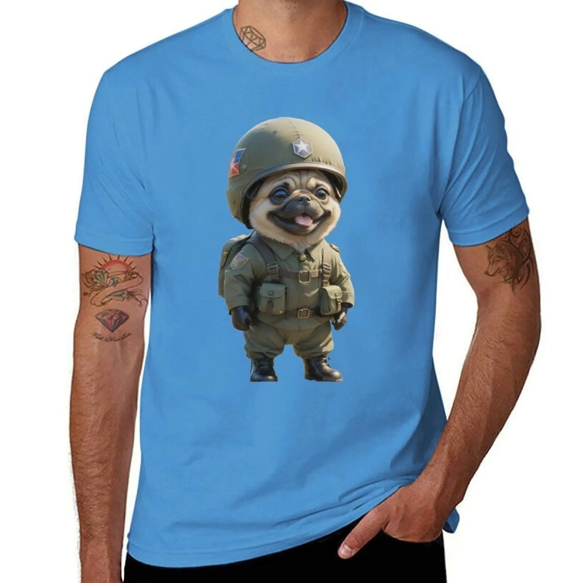 The Soldier Pug T-shirt - Pulse Gym Wear