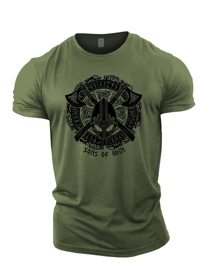 Viking Odin Axes T-shirt - Pulse Gym Wear